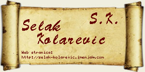 Selak Kolarević vizit kartica